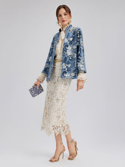 Embroidered Lace Mermaid Skirt