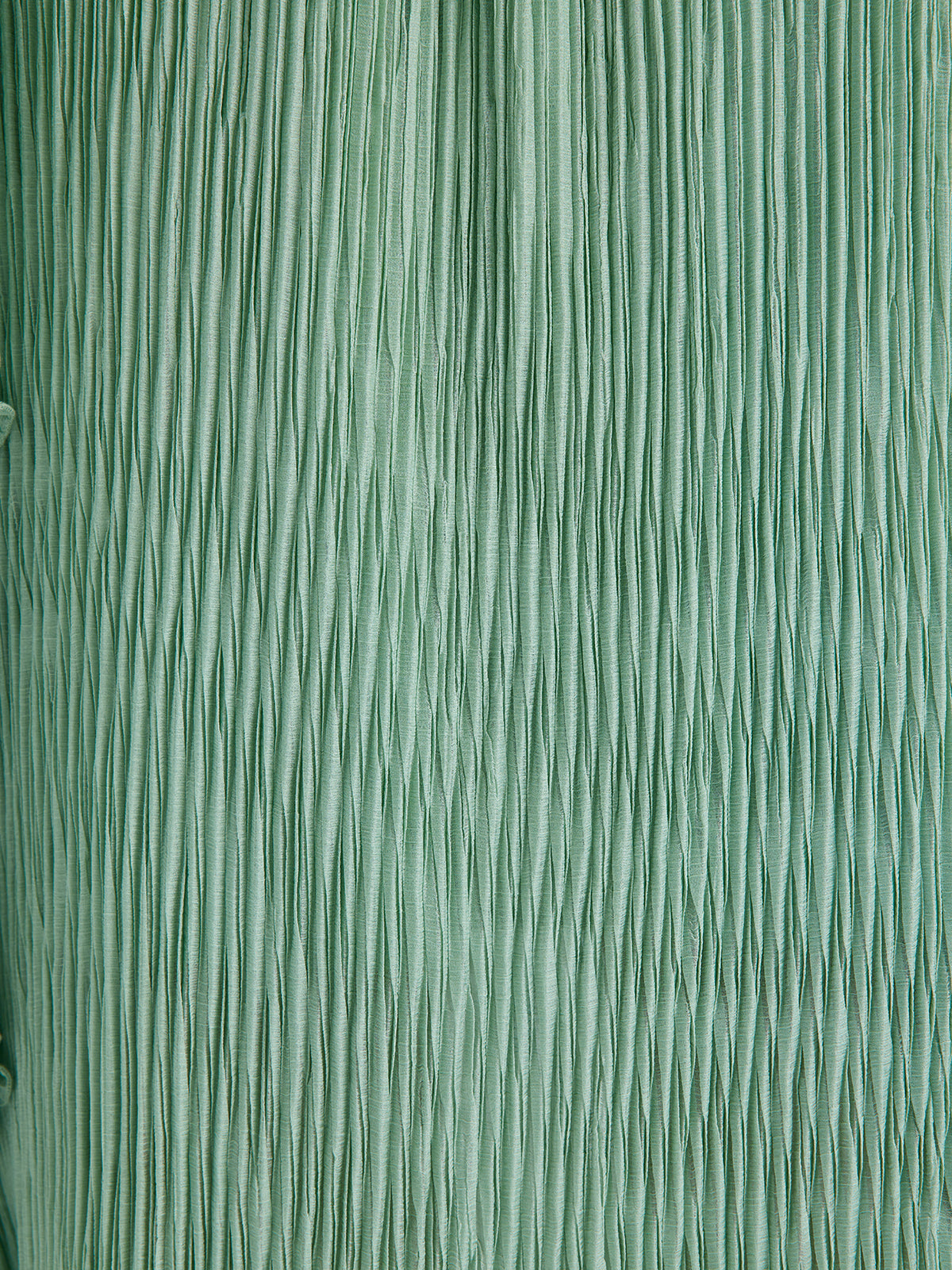 High-Neck Pleated Ruffle Dress