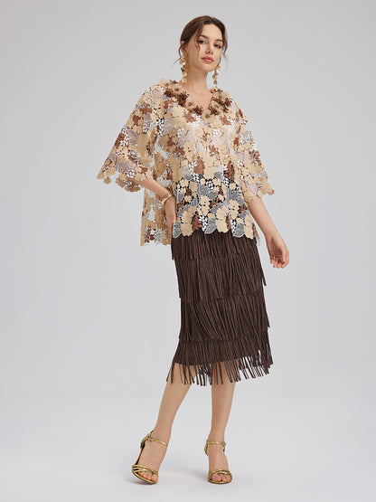 Western Knight Fringe Skirt