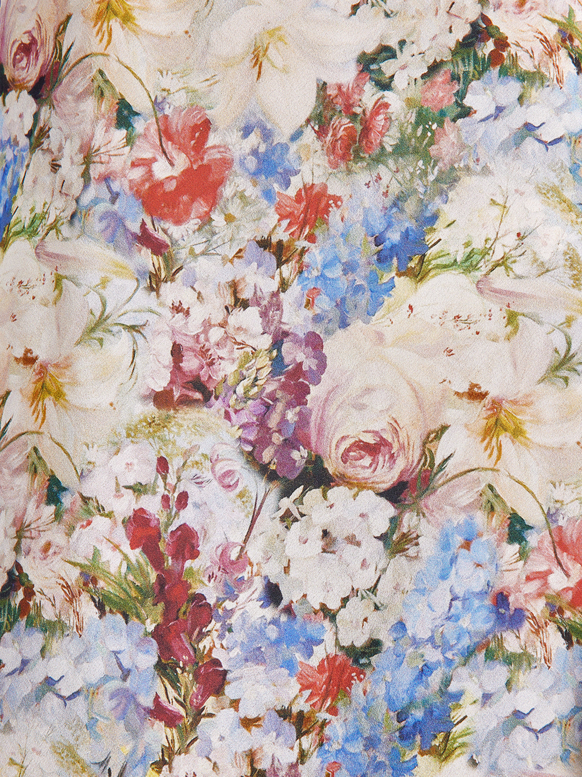 Baroque Silk Lace-Organza Panel Dress (100% Silk Floral Slip Included)