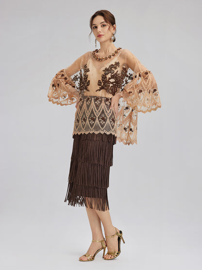 Western Knight Fringe Skirt