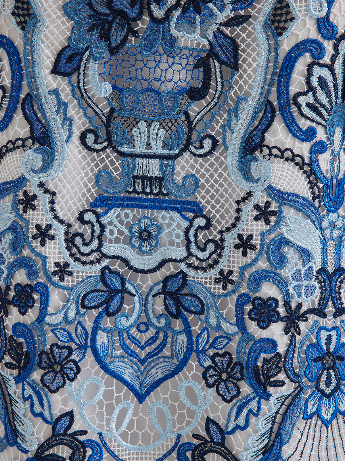 Guipure Lace Back Vent Skirt