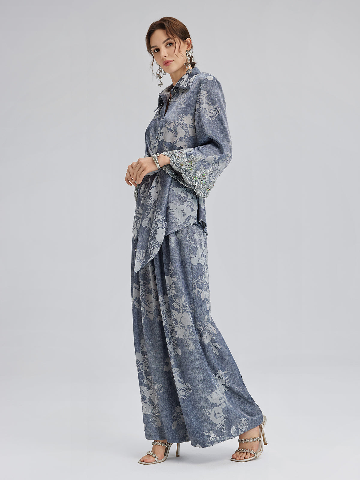 Final Sale | Burnout Floral Drawstring Pants