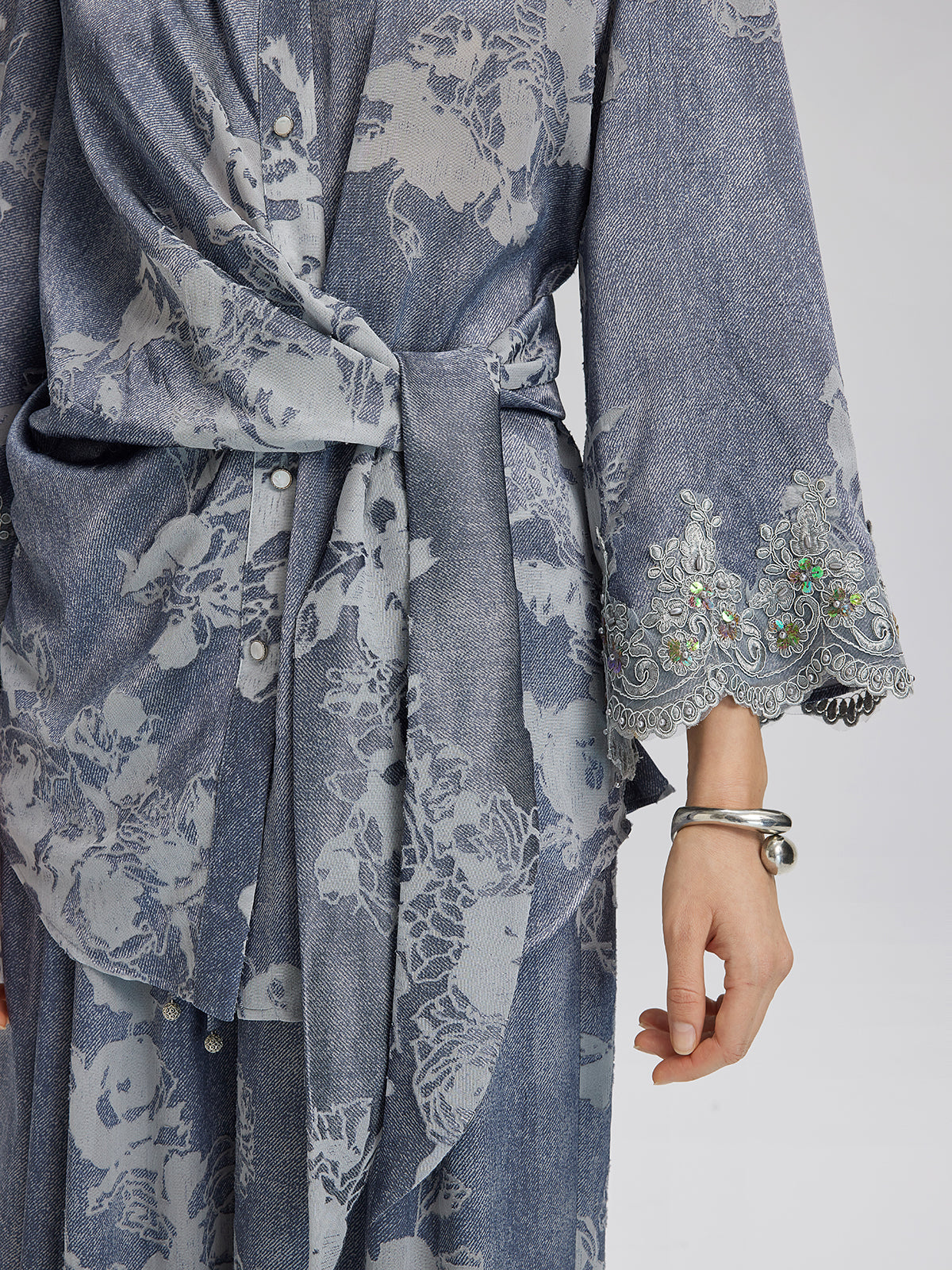 Final Sale | Burnout Floral Tie-Front Shirt