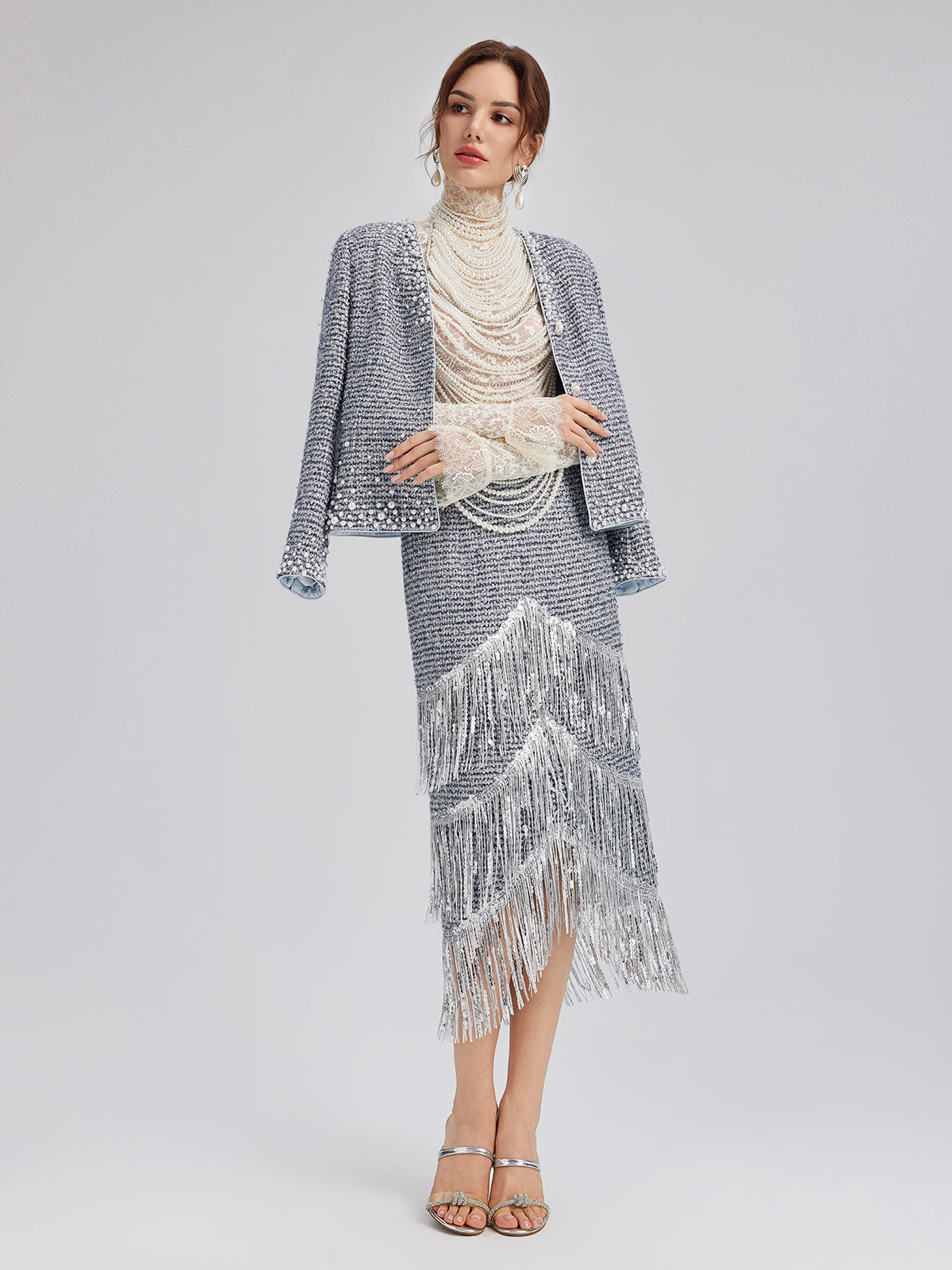 Richradiqs Women's French Hand-Beaded Pearl Tweed Jacket – RICHRADIQS