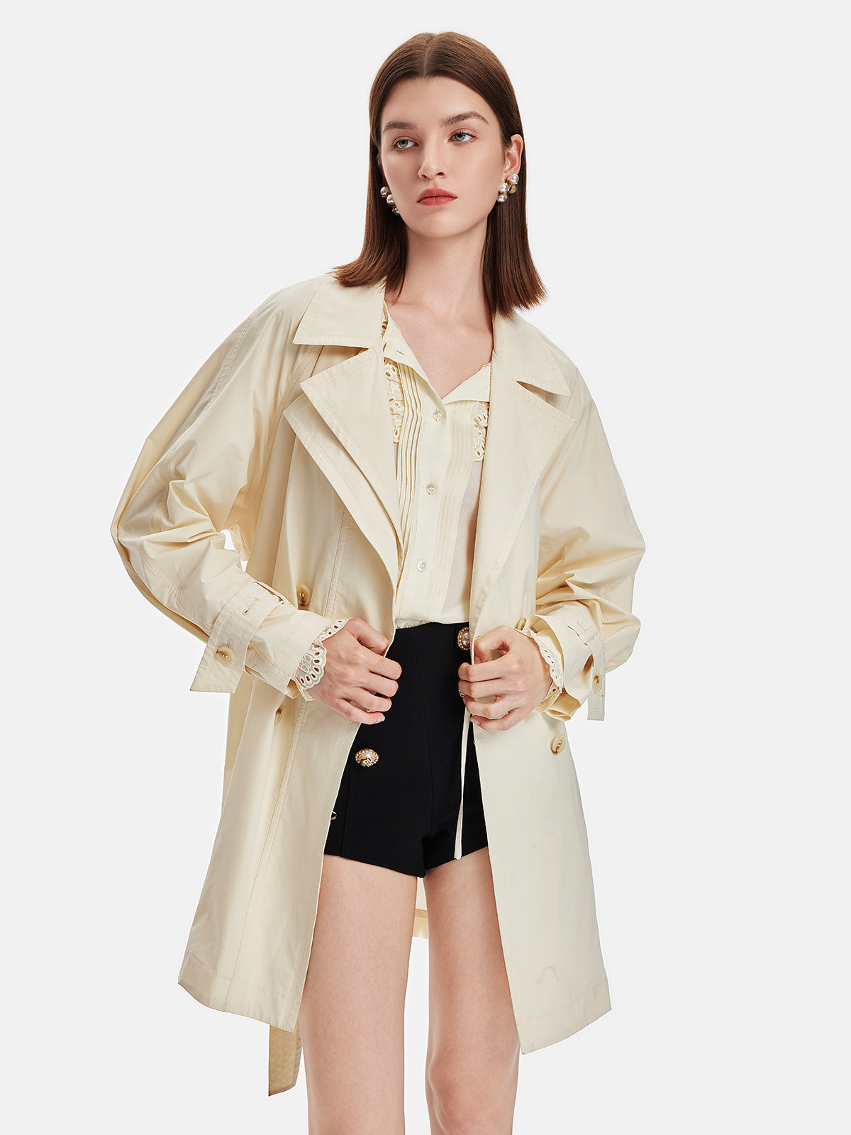 Lightweight Minimalist Trench Coat