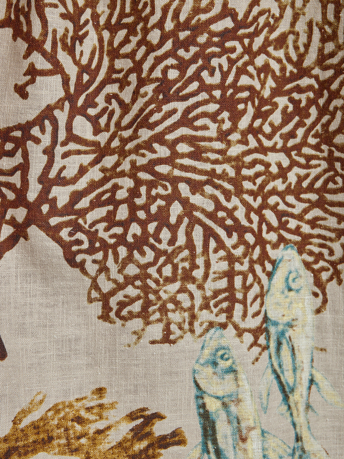 Printed Ramie Long Sleeves Shirt