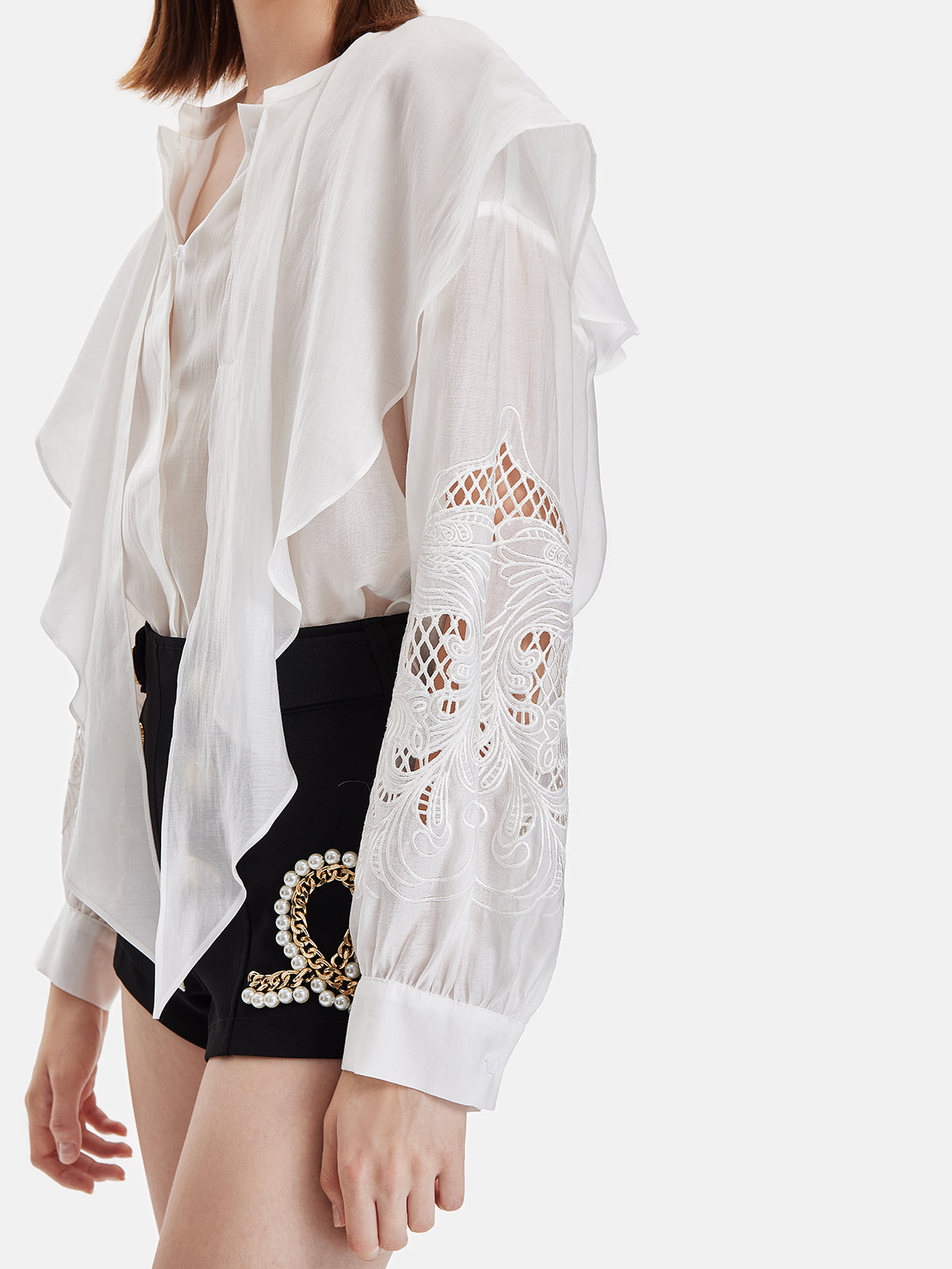 Embroidered Silk-Cotton Blouse