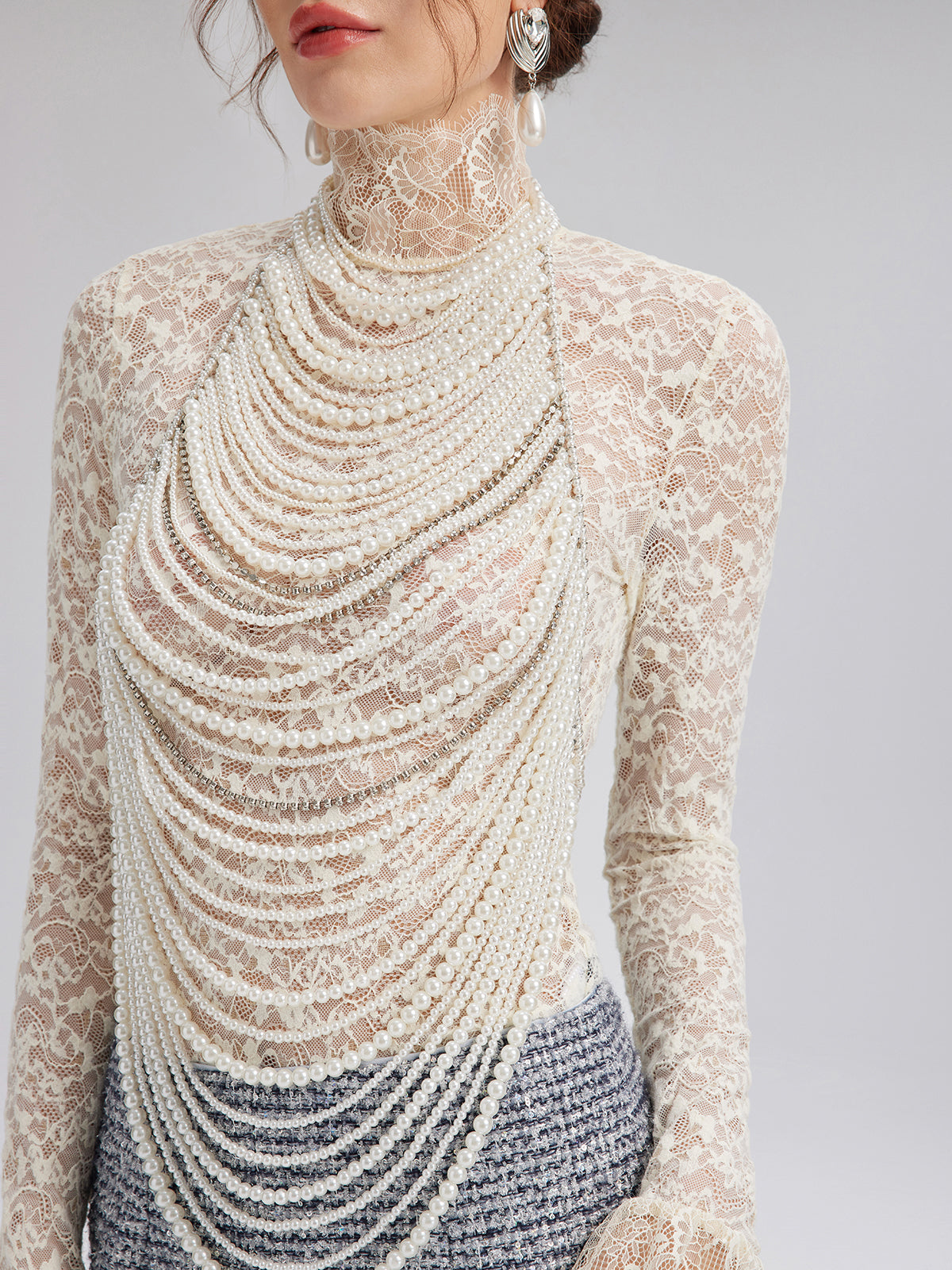 French Lace Pullover Top