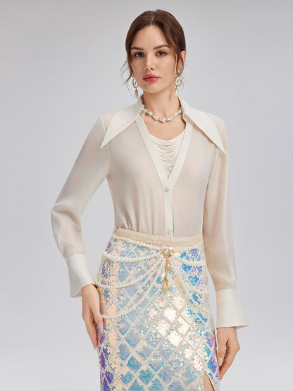 Layered Pearl Fringe Waist Chain