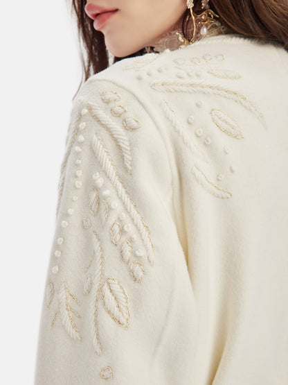 Elegant Woven Beaded Coat