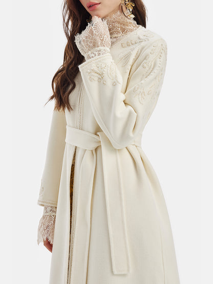 Cashmere Rope Beaded Embroidered Double-Faced Coat