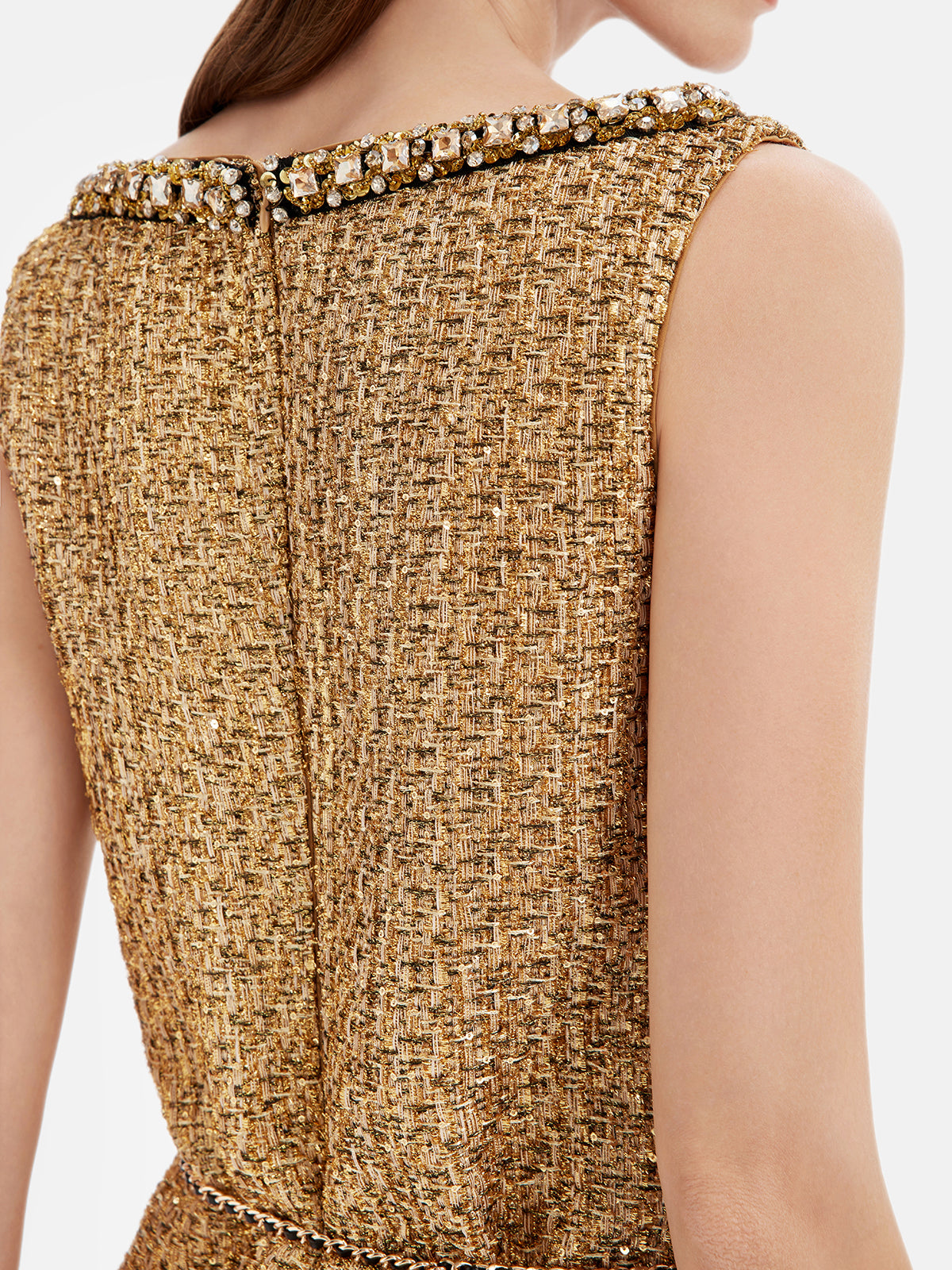 Beaded Gold Thread Dress