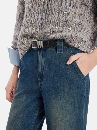 Soft High-Waist Wide-Leg Jeans