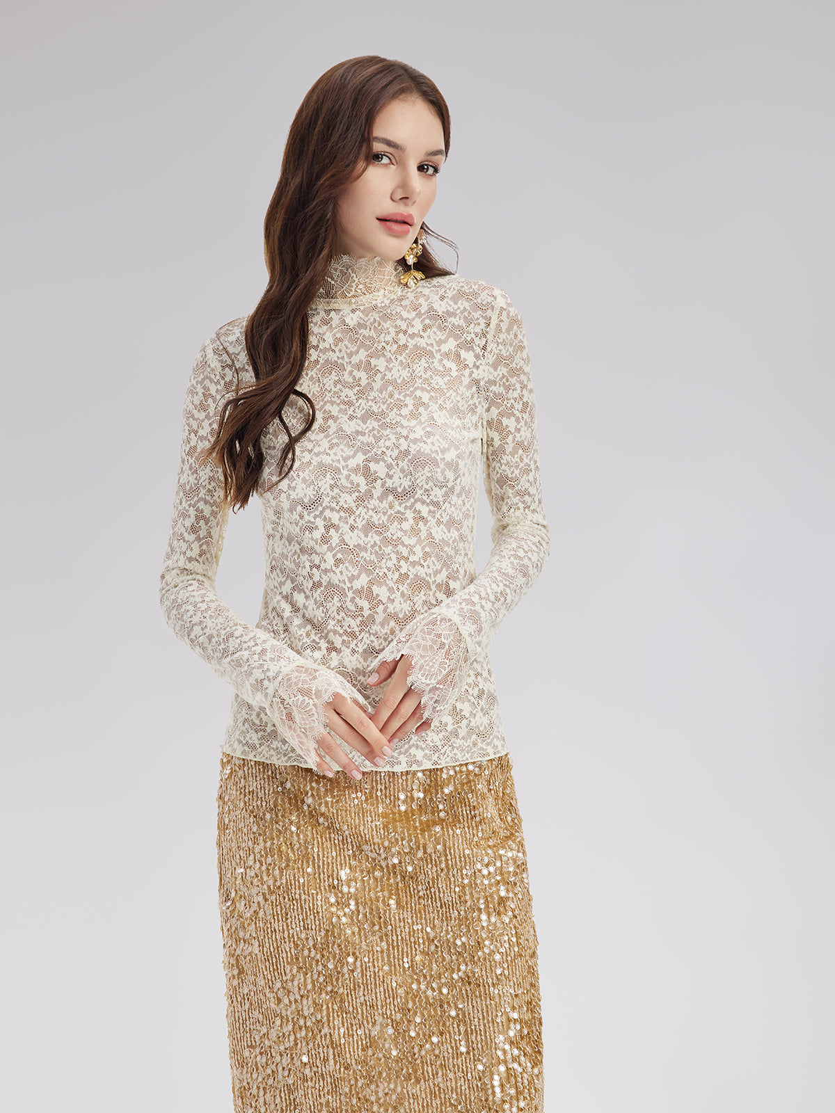 French Lace Pullover Top