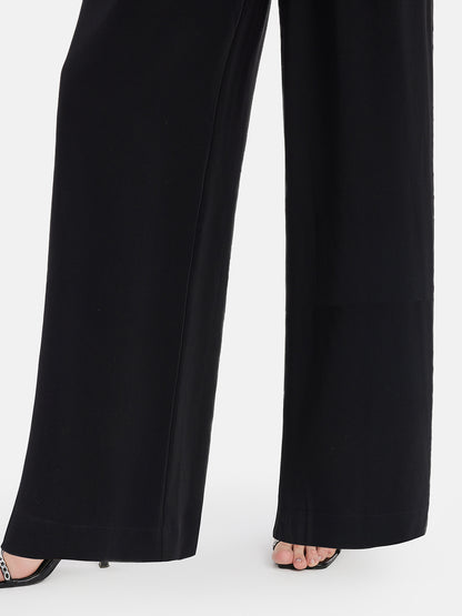 Hand-Stitched High-Waist Wide Leg Pants