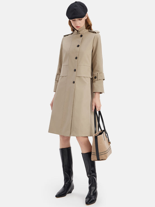 Classic English Wrinkle-Resistant Trench Coat