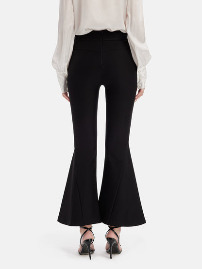 Baroque Metal Button Flare Pants