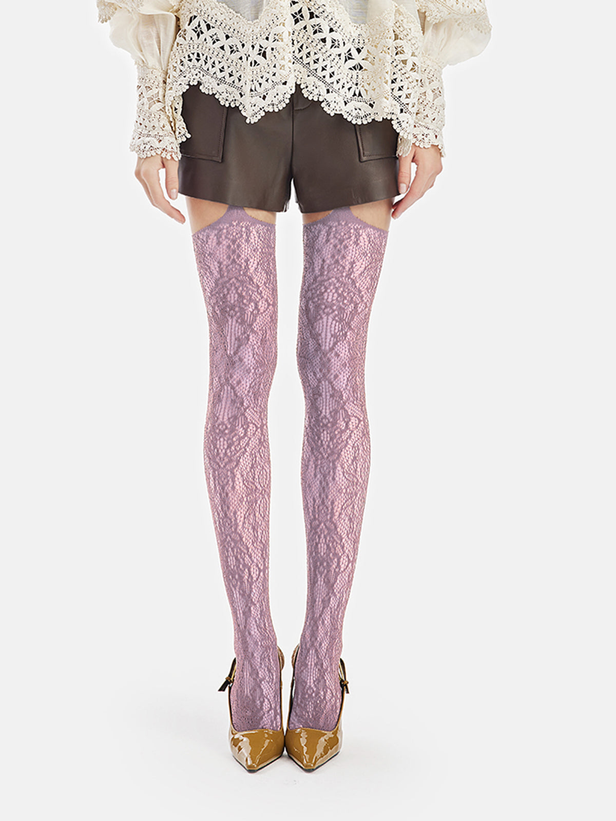 French Court Lace Tights