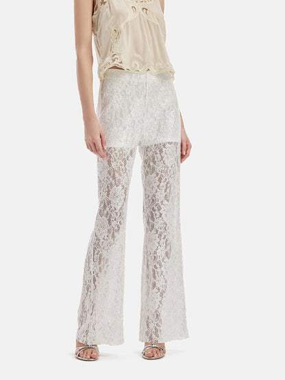 Lace Slim Fit Flare Pants