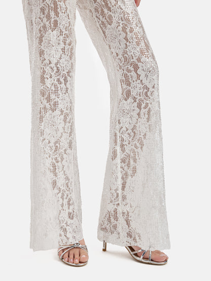 Lace Slim Fit Flare Pants