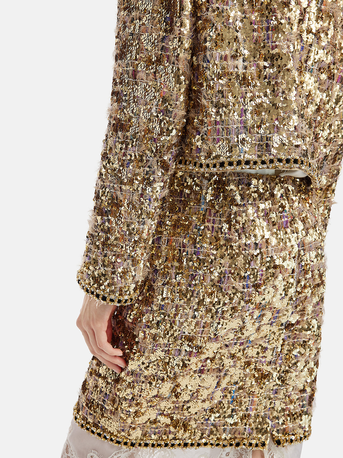 Heavy-Duty Metallic Sequin Jacket