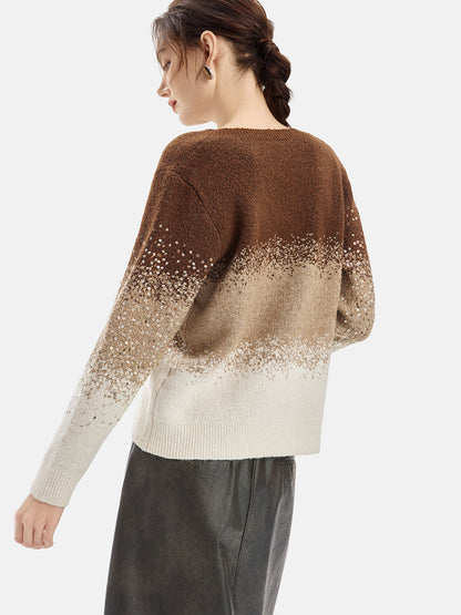 Mocha Ombre Sequin Sweater