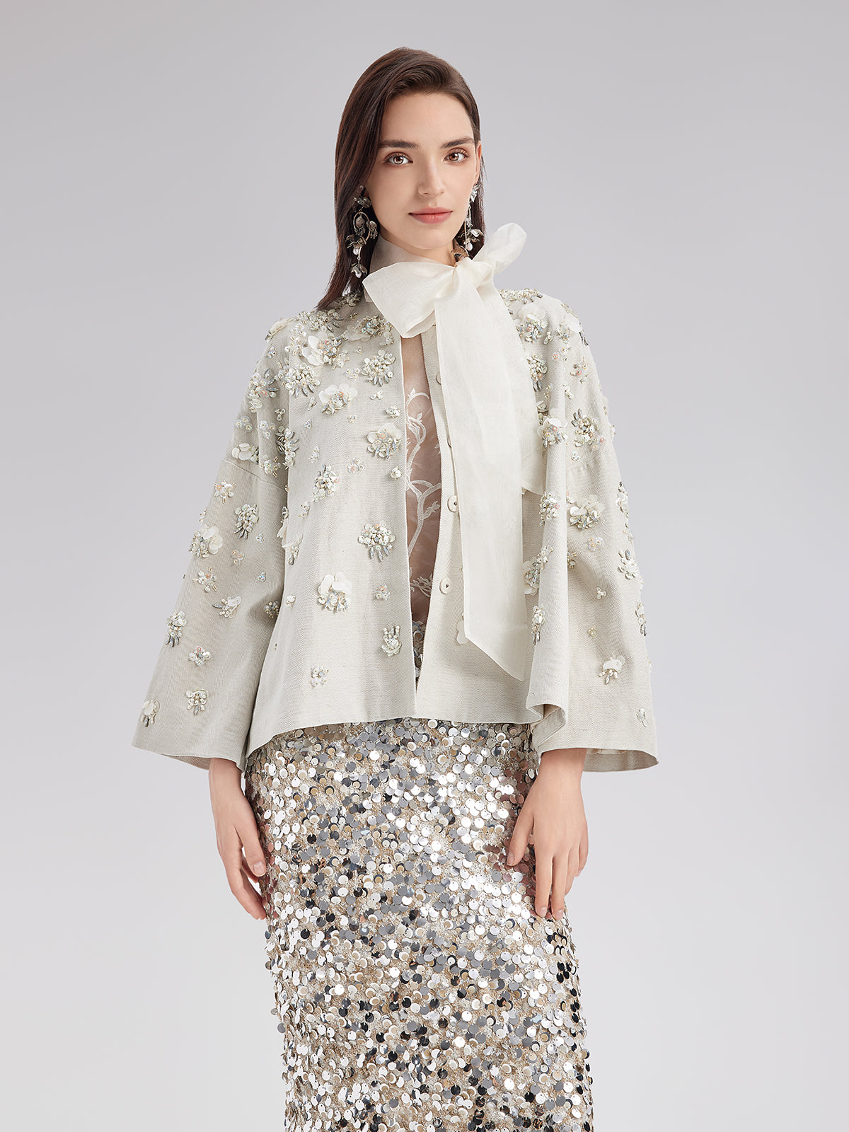 Contemporary clothing piece with soft drape and clean structure