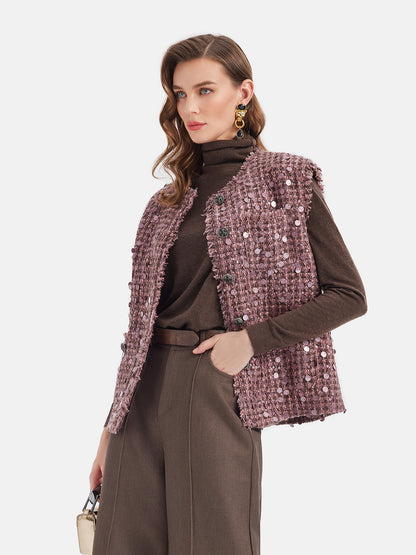 Glamorous Sequin Vest Jacket