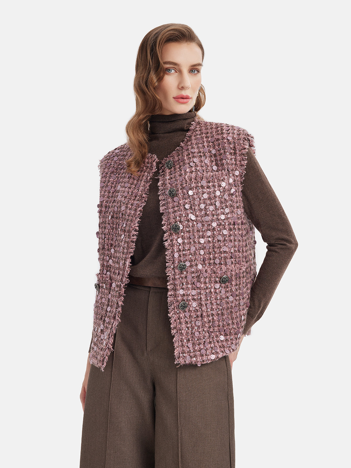 Glamorous Sequin Vest Jacket