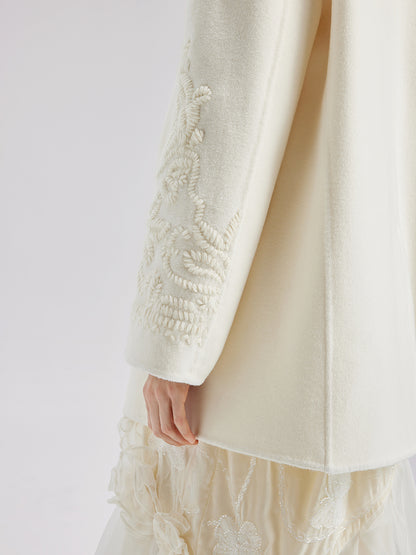 Luxury Wool Embroidered Coat