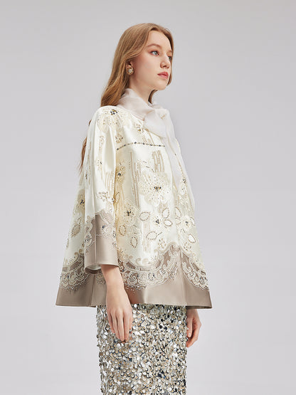 Mercerized Embroidered Beaded Jacket