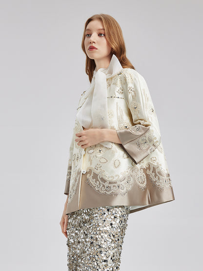 Mercerized Embroidered Beaded Jacket