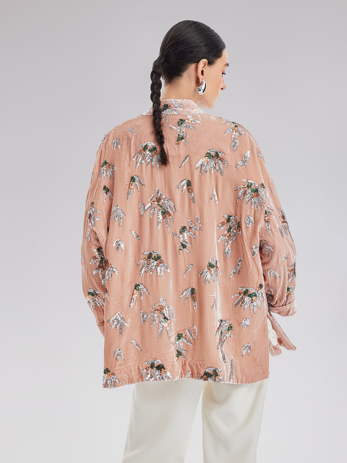 Elegant Velvet Embroidered Chinese Jacket