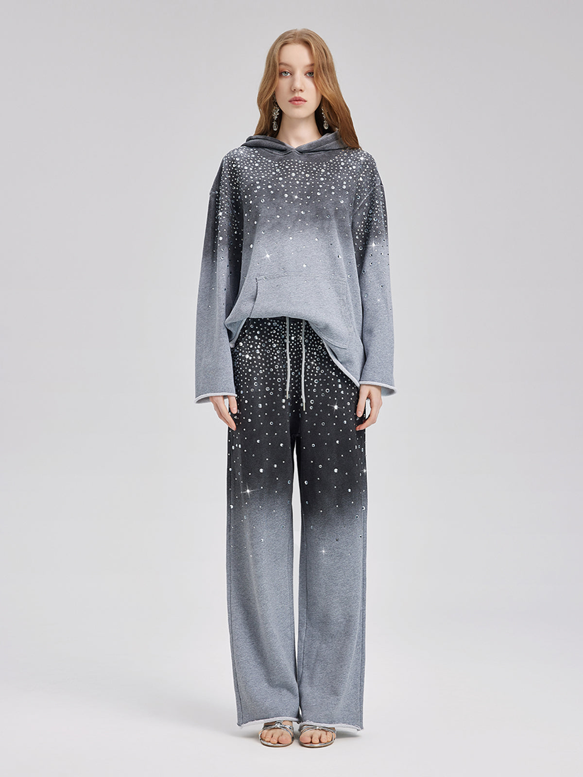 Final Sale | Gradient Starry Beaded Knit Pants