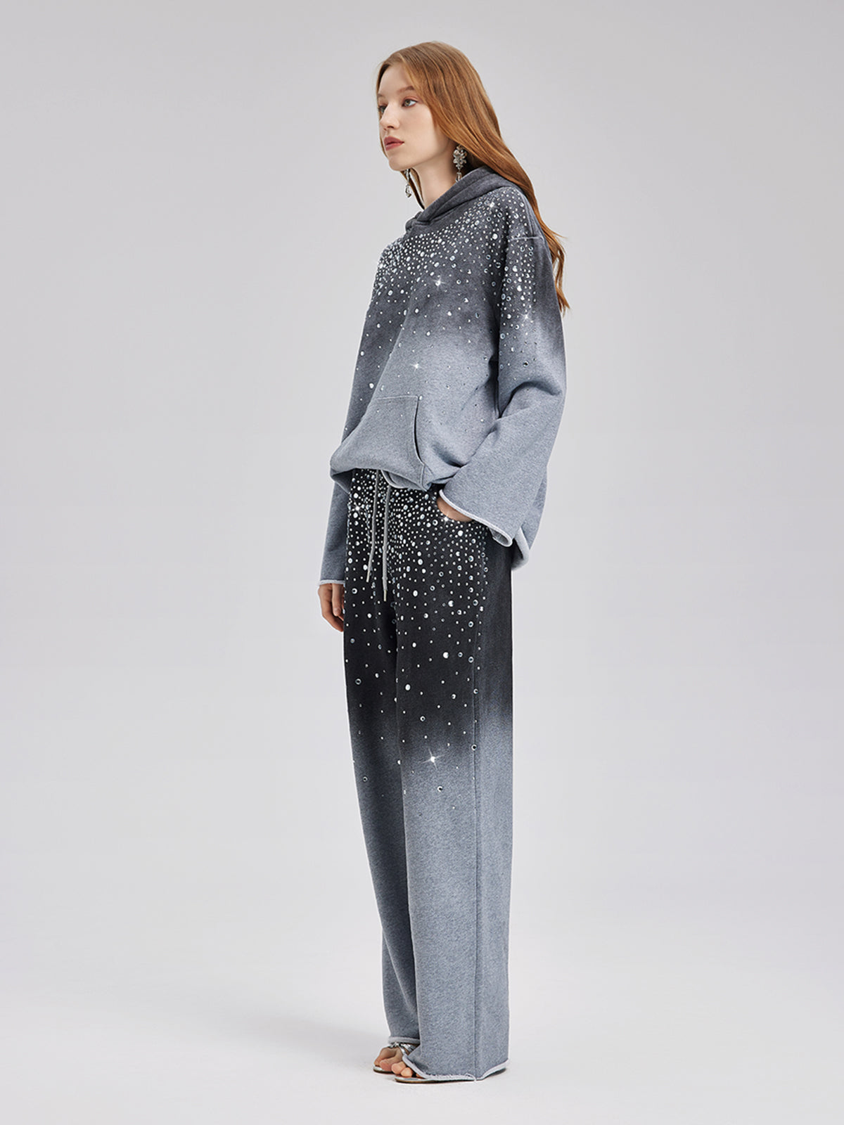 Final Sale | Gradient Starry Beaded Knit Pants