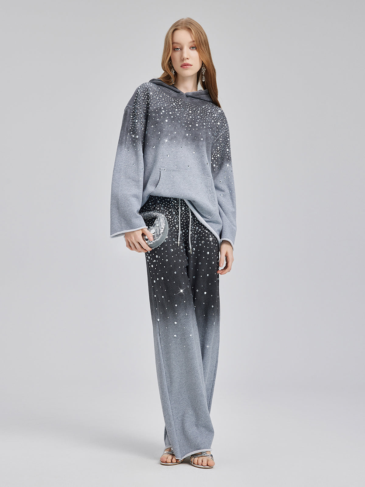 Final Sale | Gradient Starry Beaded Hoodie