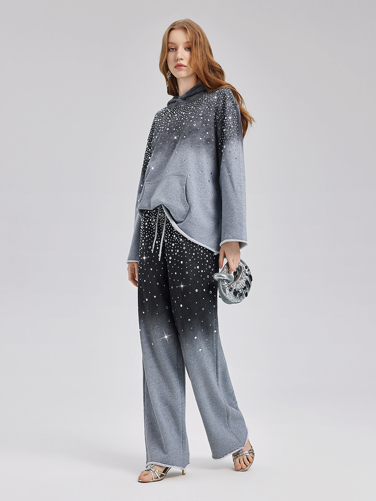 Final Sale | Gradient Starry Beaded Knit Pants