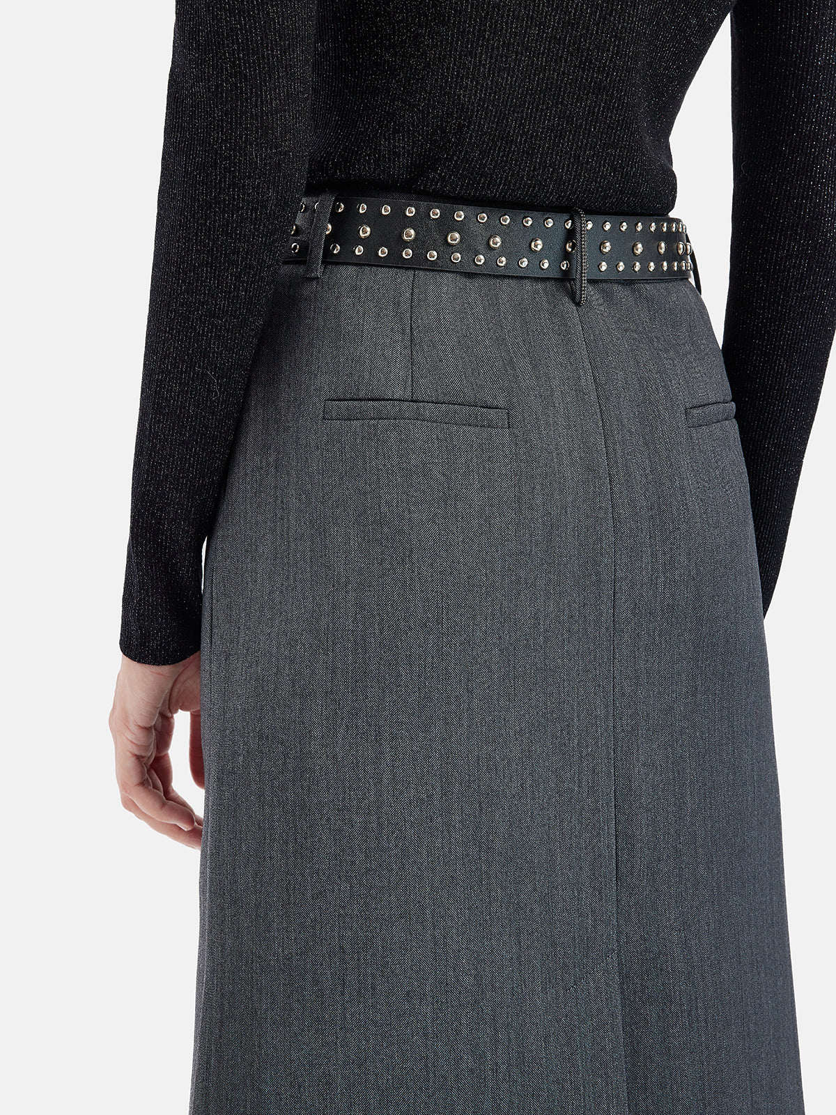 Detachable Ostrich Feather Wool Skirt