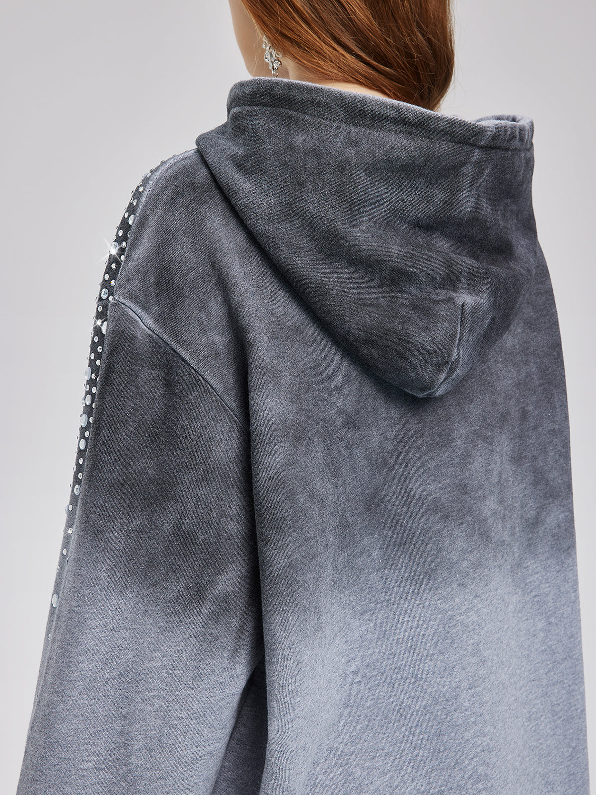 Final Sale | Gradient Starry Beaded Hoodie
