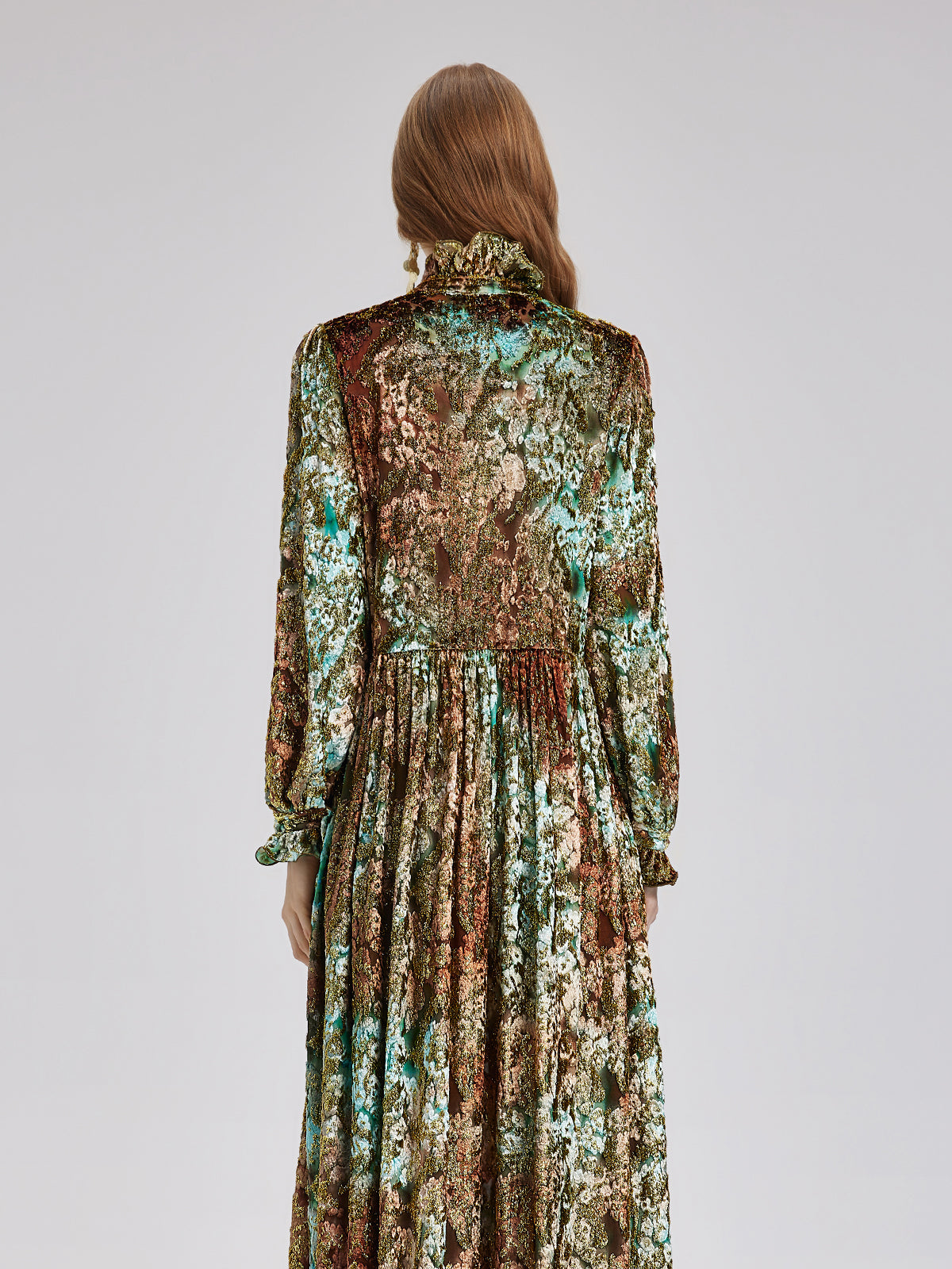 burnt gold dress Front-Twist Long Prom Dress with Embroidered Corset Burnt Bronze / 16