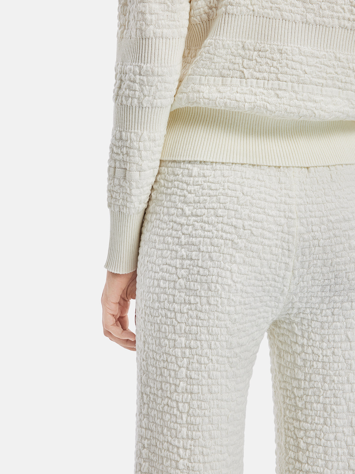 Wavy-Textured Wool Knit Set