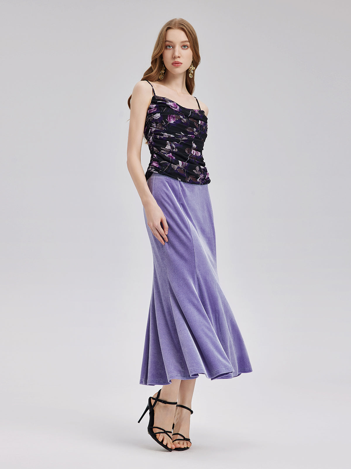 Velvet High-waisted Mermaid Skirt