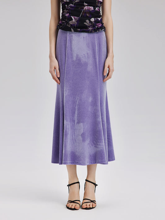 Velvet High-waisted Mermaid Skirt