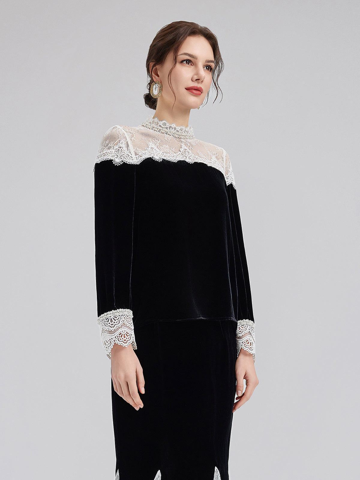 Lace Velvet Luxe Top