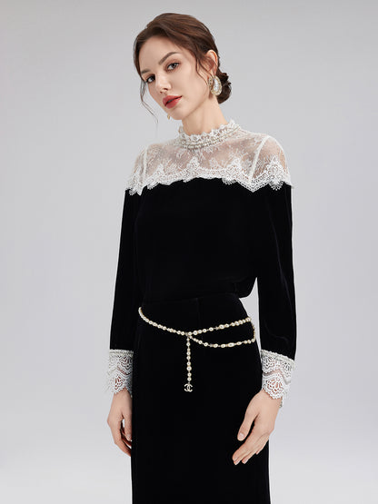 Lace Velvet Luxe Top