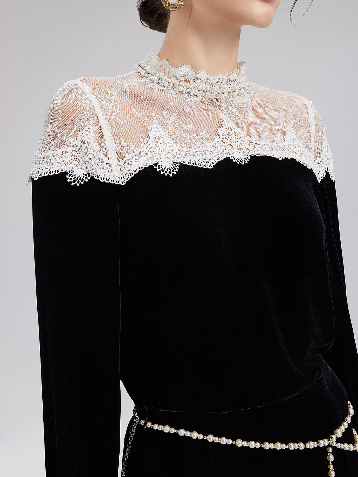 Lace Velvet Luxe Top