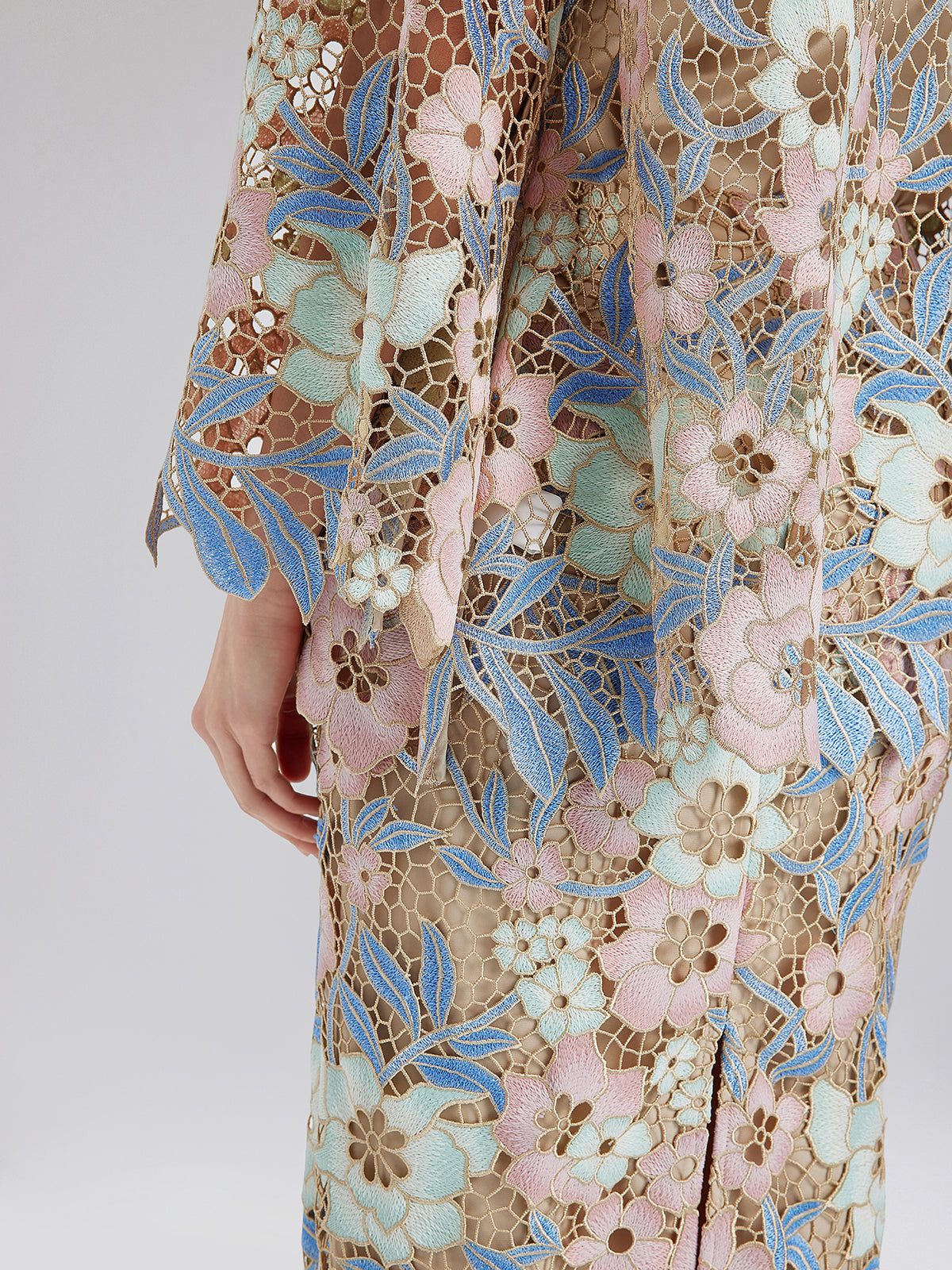 Custom Guipure Lace Floral Top