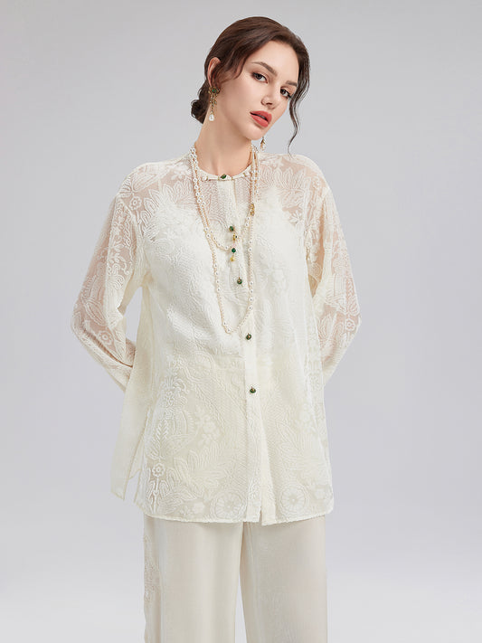 Classic Neo Chinese Style Long Shirt