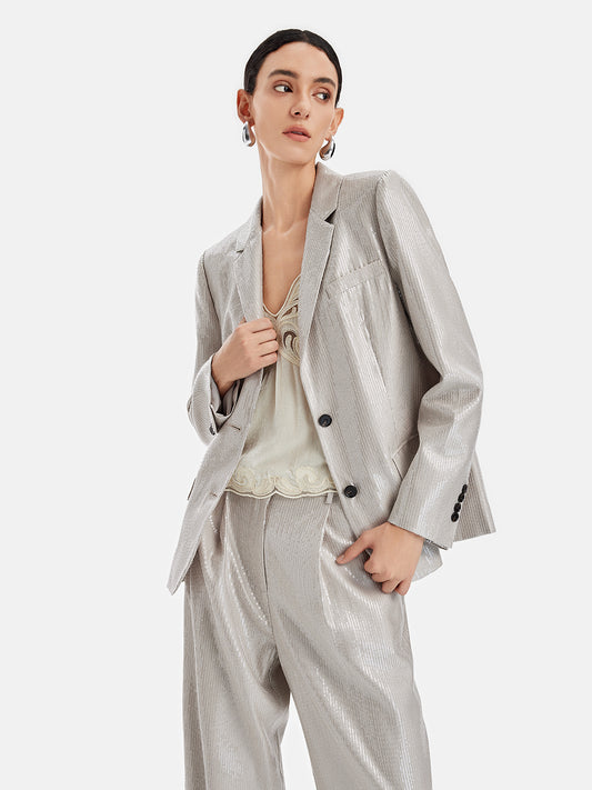 Minimalist Sequin Blazer for Commuting